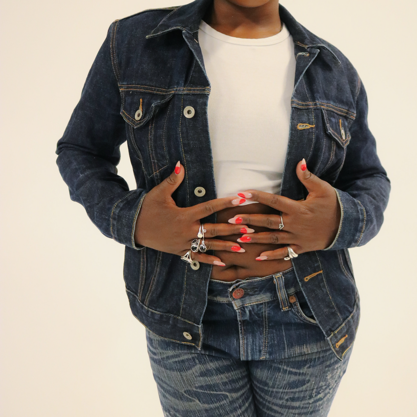 Dark-wash denim jacket