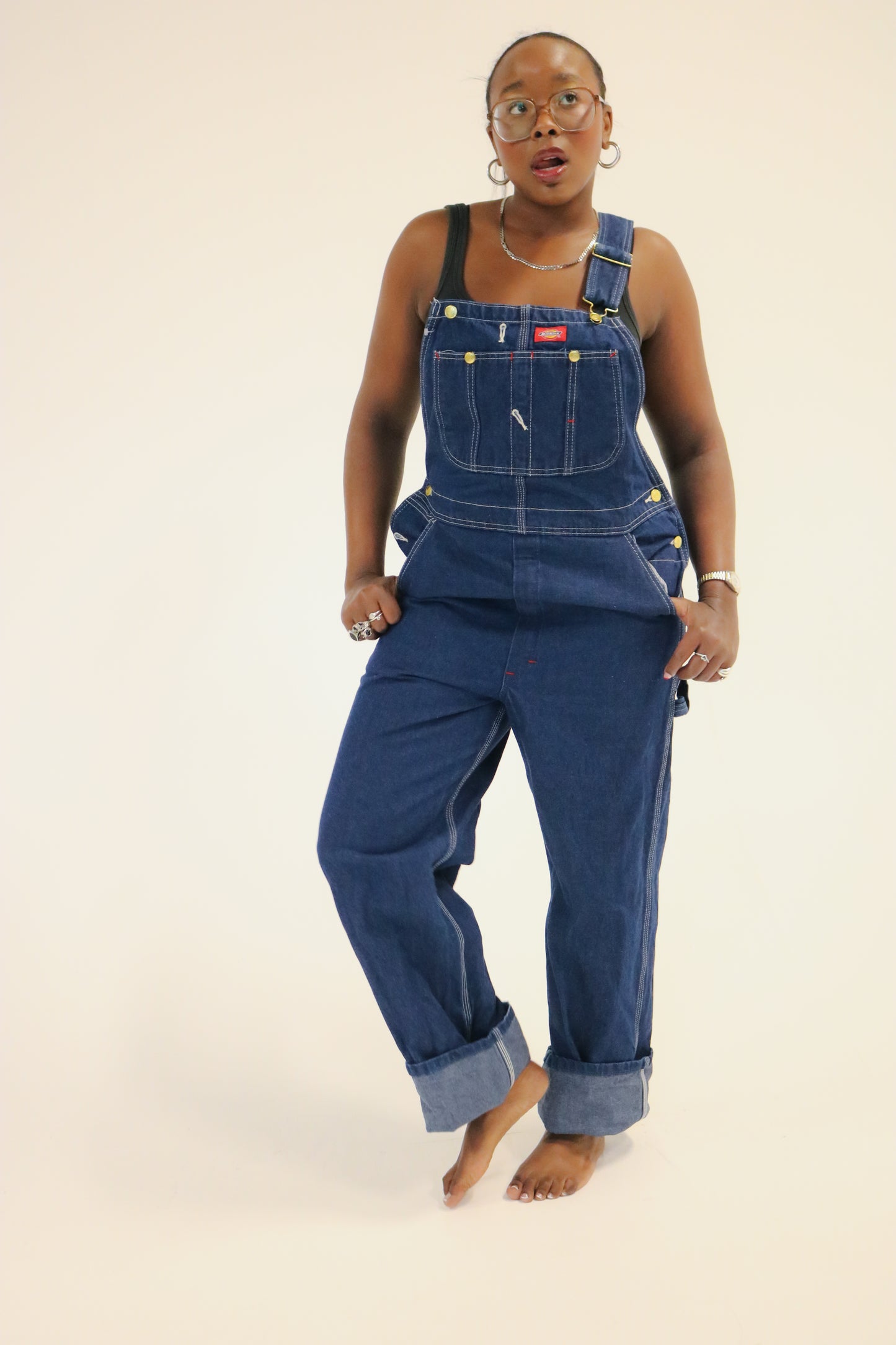 Dickies blue jean overalls