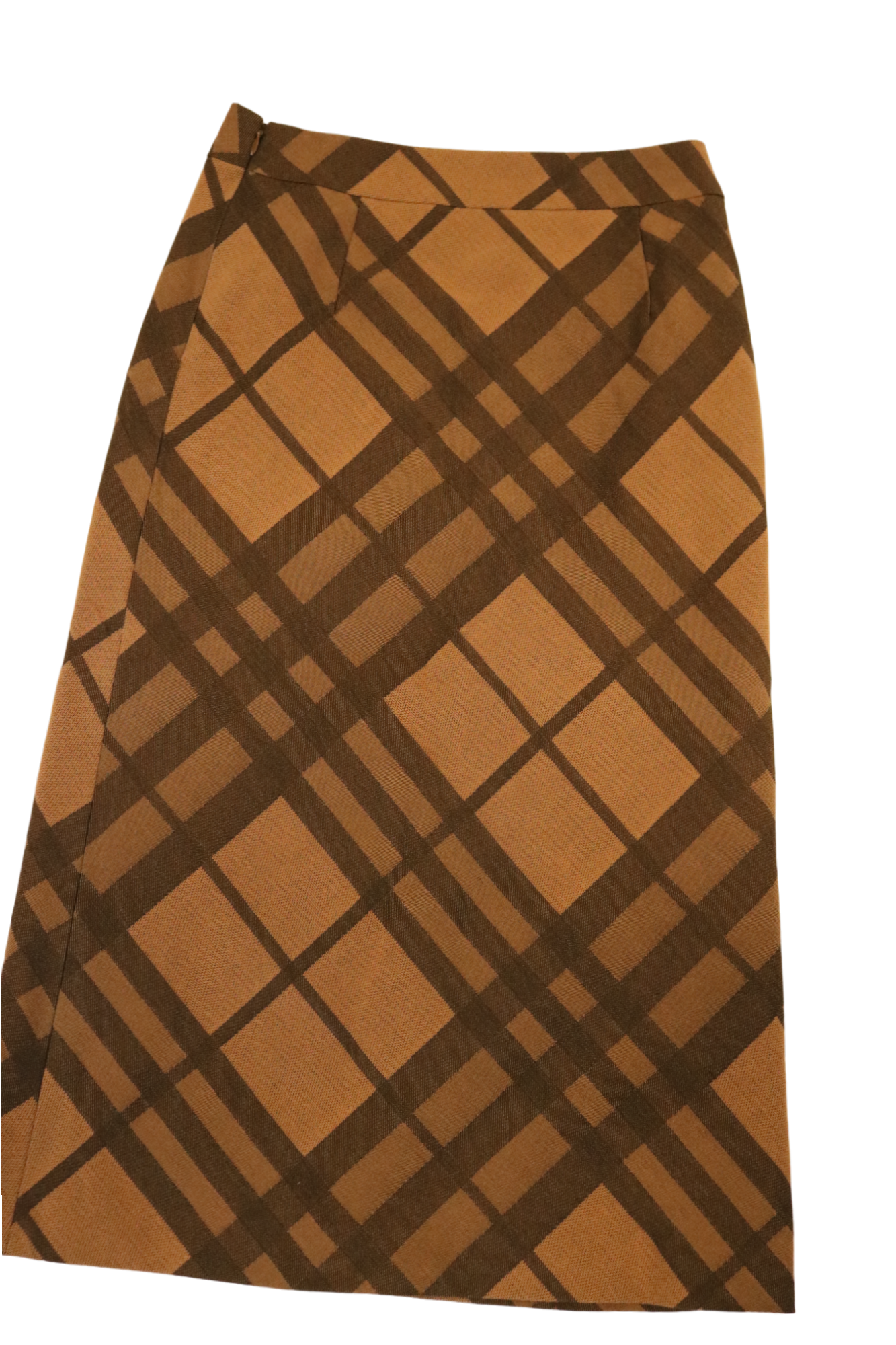 Epoch brown plaid pencil skirt