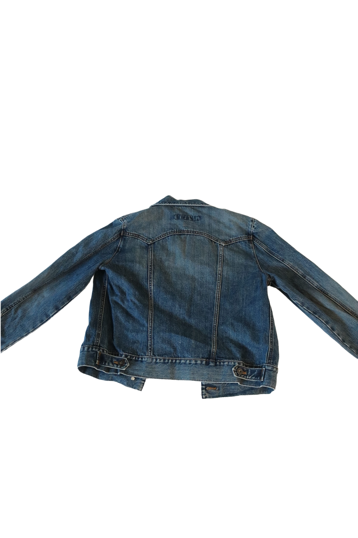 Gap distressed blue jean jacket