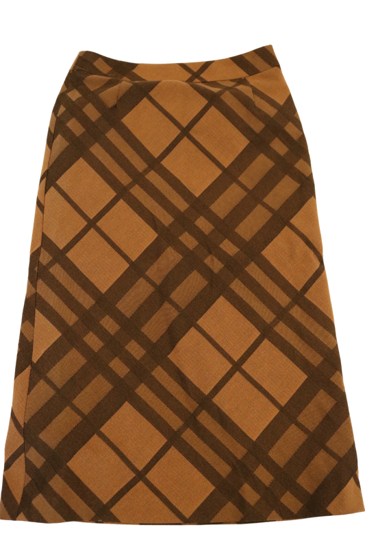 Epoch brown plaid pencil skirt
