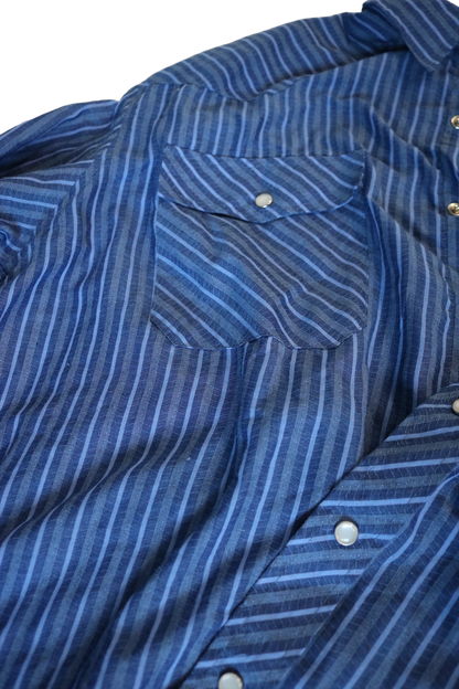 Haband blue striped button up