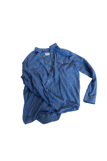 Haband blue striped button up